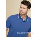 Mens Classic Embroidery Basic Short Sleeve Polo Shirt